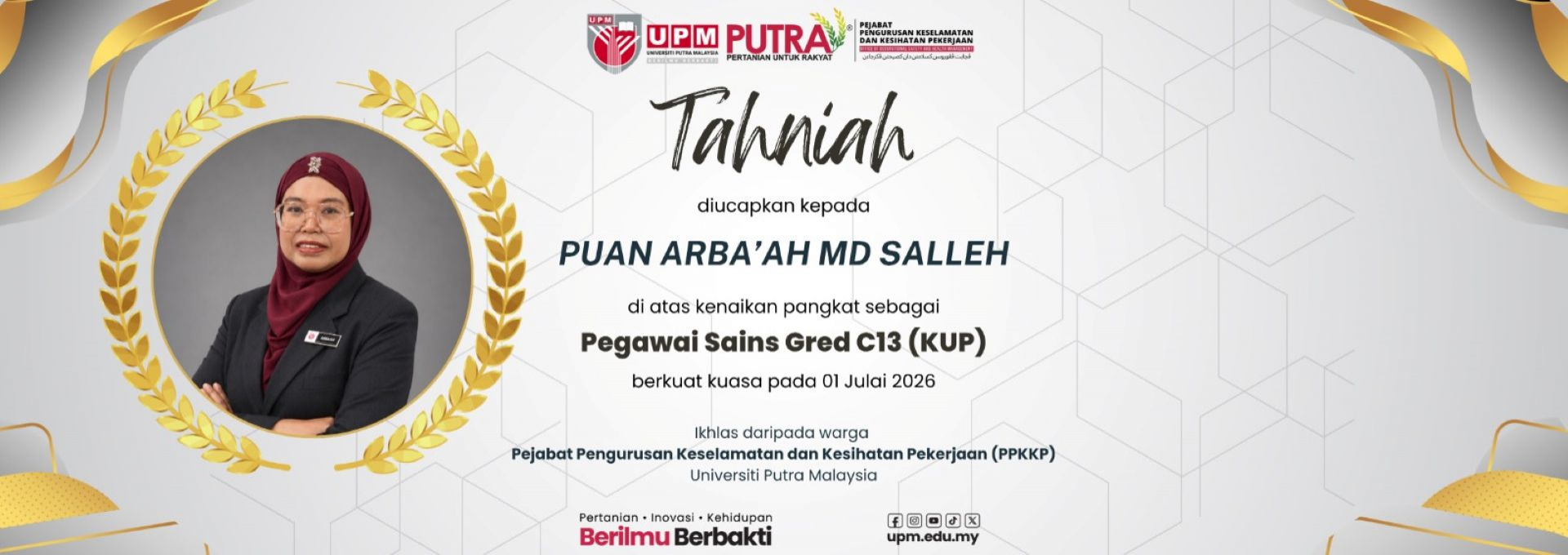 UCAPAN TAHNIAH PENGARAH